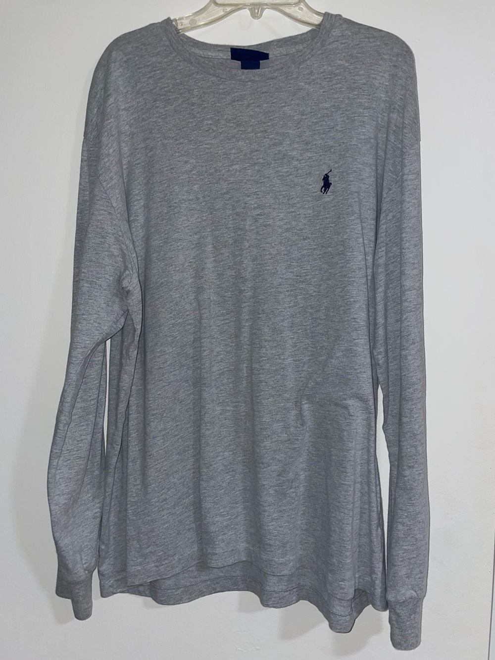 Polo by Ralph Lauren Heather Gray Long-Sleeve Crewneck Shirt